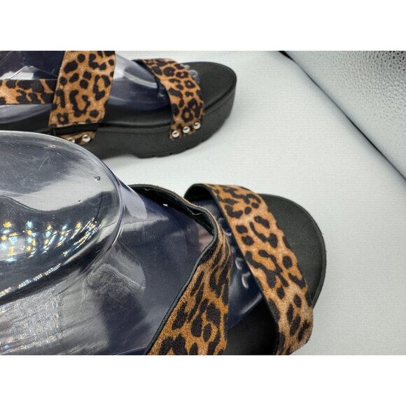 Torrid Platform Sandals Women 11.5WW Animal Print Chunky Block Slingback Y2K Sho - Picture 3 of 9